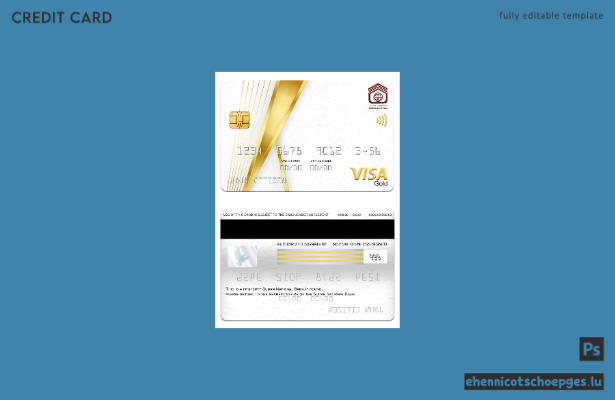 Beispielvorschau der Visa Gold Card der Sudan National Bank